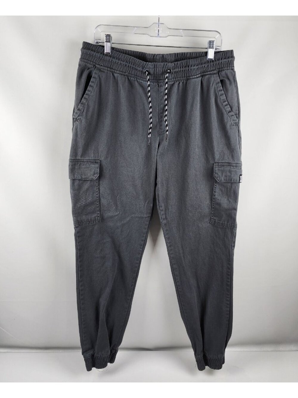ECKO Unltd Joggers Mens Large Gray Cargo Elastic Waist Pants (34x30)